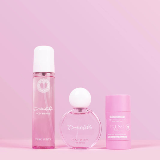 Parfum Corps + Parfum Cheveux + Déo Musc Blanc