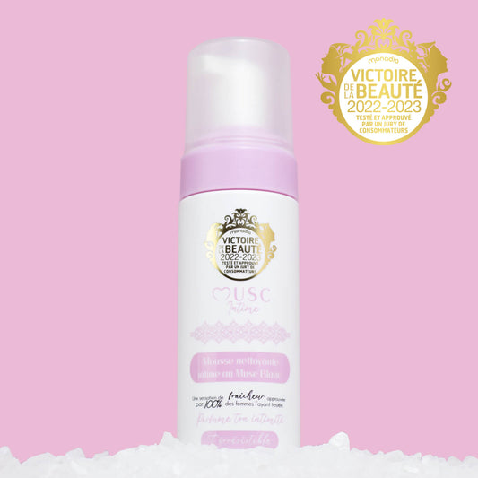 Mousse nettoyante intime au Musc Blanc (150ml)