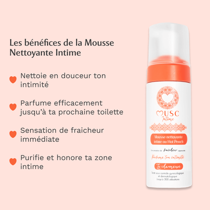 Mousse nettoyante intime à la Hot Peach - La Charmeuse (150ml)