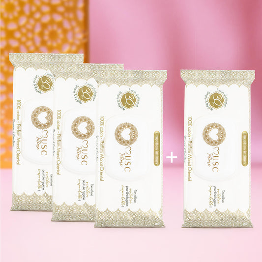 3 Paquets de Lingettes + 1 offert Monoï